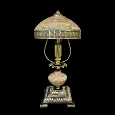 Настольная лампа из камня НК-О-02 ОВМ Зеленый оникс