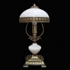 Настольная лампа из камня НК-О-02 ОВМ Белый мрамор