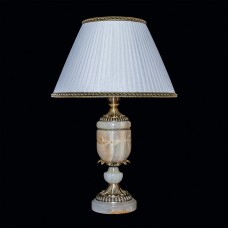 Настольная лампа из камня НК-О-10 Белый оникс