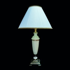 Настольная лампа из камня НК-О-11 Белый оникс