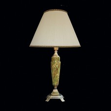 Настольная лампа из камня НК-О-12 Зеленый оникс