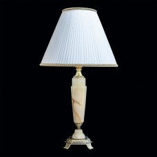 Настольная лампа из камня НК-О-12 Белый оникс